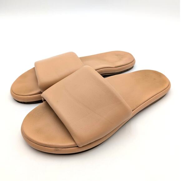 Beek Puffbird Slide Sandal Open Toe Women's Leather Tan Size US8 EU38.5 - Picture 1 of 14